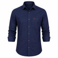 Men's Solid Casual Shirt Regular Fit Cotton Blend