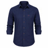 Men's Solid Casual Shirt Regular Fit Cotton Blend