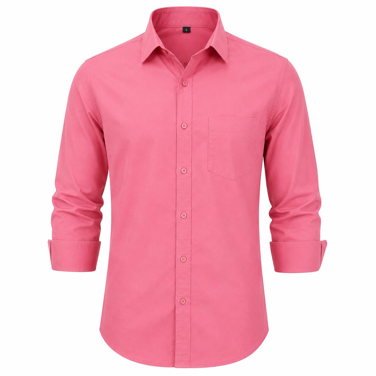 Men's Solid Casual Shirt Regular Fit Cotton Blend
