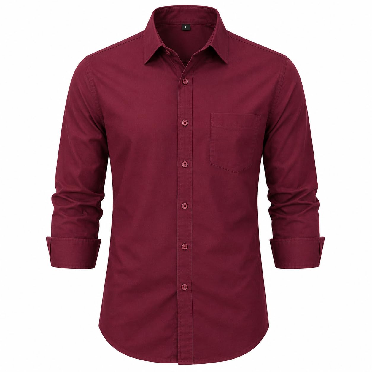 Men's Solid Casual Shirt Regular Fit Cotton Blend