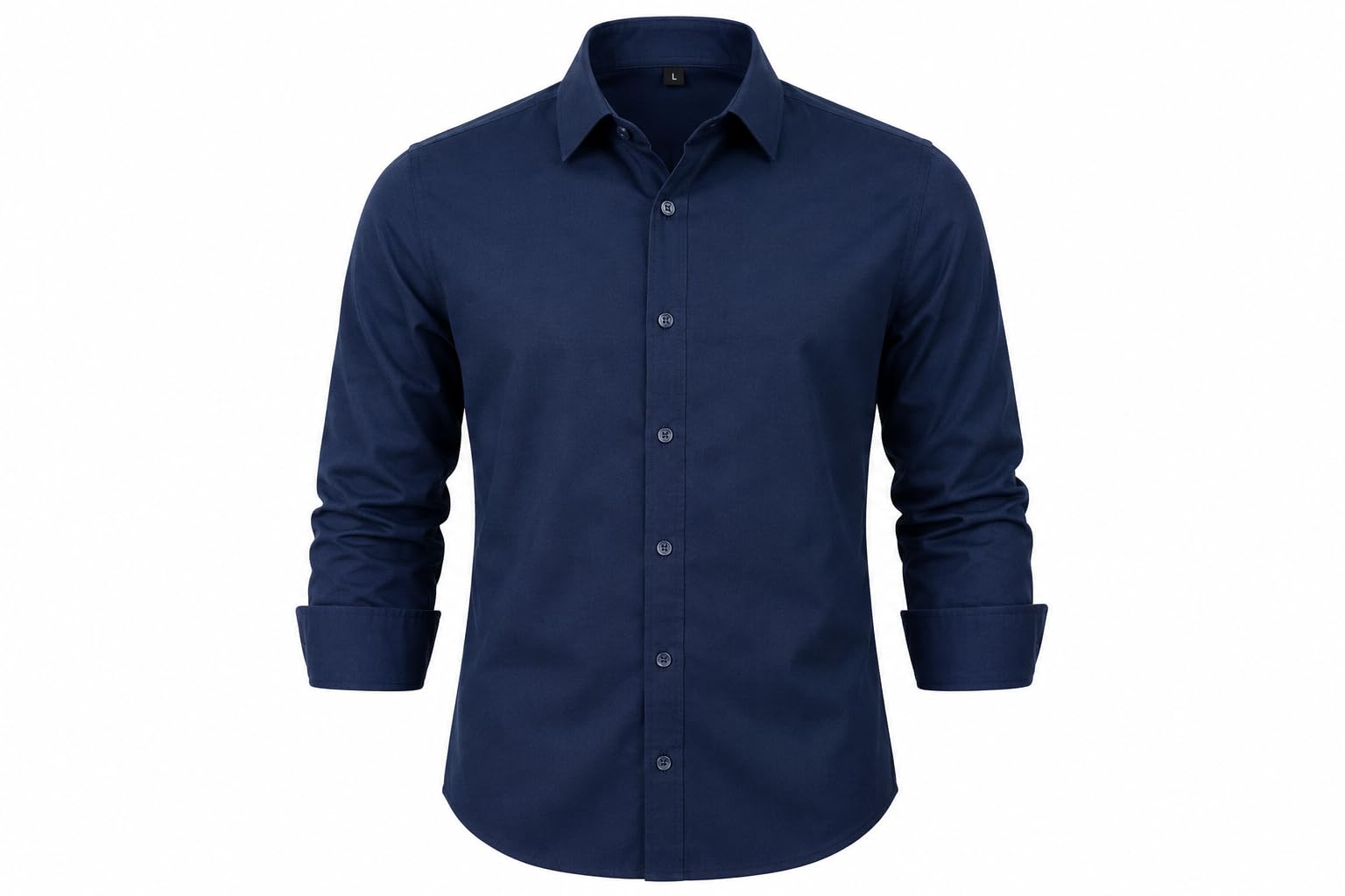 Men's Solid Casual Shirt Regular Fit Cotton Blend
