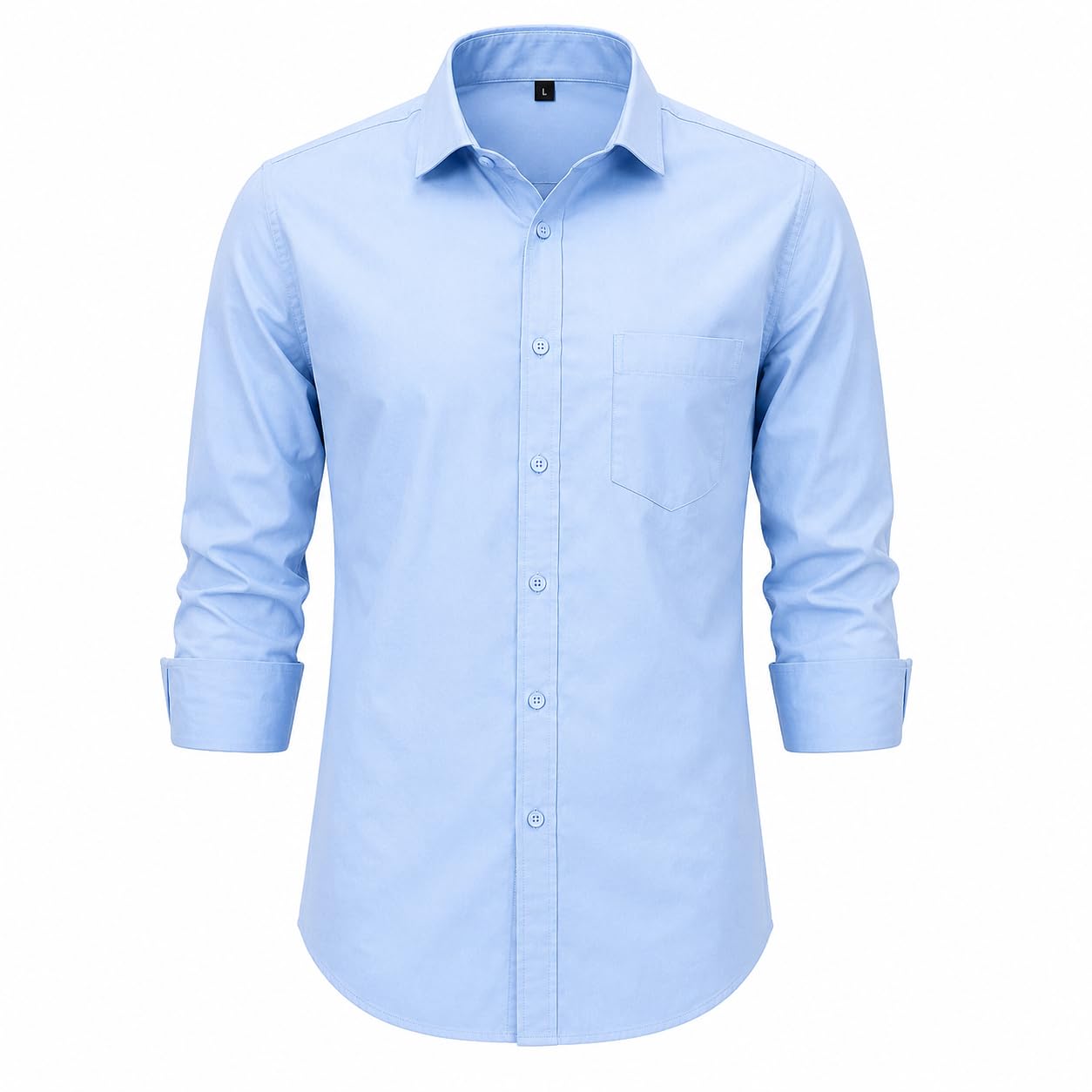 Men's Solid Casual Shirt Regular Fit Cotton Blend
