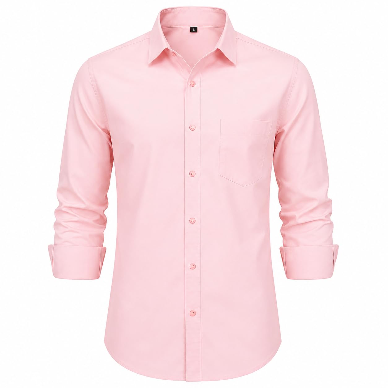 Men's Solid Casual Shirt Regular Fit Cotton Blend