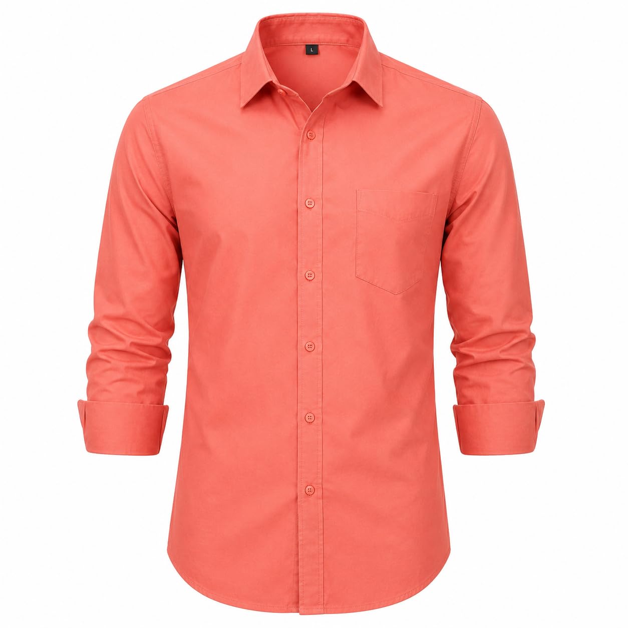 Men's Solid Casual Shirt Regular Fit Cotton Blend